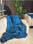 Wellsoft Tek Kişilik Tv Battaniye ve Kırlent Seti | Mavi |150 x 200 cm 2