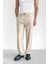 Erkek Beli Lastikli Baggy Pantolon Krem 4