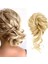 Saçlı Lastikli Kuyruklu Topuz Toka / Balköpüğü / Açık Platin Röfle 1