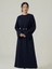 Bel Bağlamalı Elbise-Lacivert 2