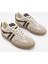 Kadın Sneaker Bağcıklı Düz Taban Retro Spor Ayakkabı Norde Bej 5