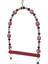 Markapet Boncuklu ve Tünekli Kuş Salıncağı 10 Cm-14 cm Bordo 2