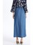 Yeni Sezon Beli Lastikli Rahat Kalıp Kadın Jean Etek 5
