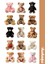 Teddy Bear Collection Sticker, Çıkartma, Ajanda, Günlük, Planlayıcı, Bullet Journal , Scrapbook 1