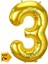 Gold Renk Rakam Folyo Balon 100 cm 1