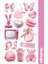 3'lü Pink Collection Sticker, Çıkartma, Ajanda, Günlük, Planlayıcı, Bullet Journal ,scrapbook 2