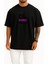Oversize Ye Uyan ve Anime Izle ve Tekrar Et Göğüs Baskılı Unisex T-Shirt 1