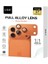 Apple iPhone 17 Pro Max Fans Series Full Alloy Kamera Lens Koruyucu - Turuncu 1