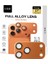Apple iPhone 17 Pro Max Fans Series Full Alloy Kamera Lens Koruyucu - Turuncu 2