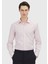 Pembe Regular Fit Dokuma Klasik %100 Pamuk Gömlek 3