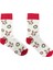 KREM KIRMIZI GEYİK SOKET ÇORAP 1