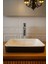 Water Jewels Kare Çanak Lavabo 40 cm Sedef Beyaz- Siyah 3