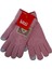 Spteks Kitti 9-12 Yaş Garson Kız Pembe Renk Kalp Arma Figürlü ve Desenli Kışlık Örme Eldiven 5