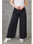 Kadın Bol Paça Rahat Kalıp Beli Lastikli Salaş Pantolon 2