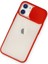 Iphone 11 Kılıf Palm Buzlu Kamera Sürgülü Silikon - Kırmızı 3