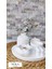 4 Lü Set Çizgili Vazo+Lotus Mumluk+Kapaklı Saklama Kutusu+Bubble Dekoratif Obje 3