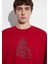 Yılbaşı Temalı Kırmızı Sweatshirt 0S10552-70390 5