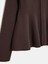 10824 Bisiklet Yaka Peplum Triko Top-Koyu Kahve 8