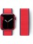 Apple Watch 38MM Hasırlı Cırtcırtlı Kordon - Lacivert-Kırmızı 1