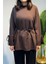 Manşeti ve Beli Bağcık Detay Sweat Tunik 3066 Kahve 3