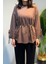 Manşeti ve Beli Bağcık Detay Sweat Tunik 3066 Vizon 2