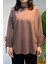 Manşeti ve Beli Bağcık Detay Sweat Tunik 3066 Vizon 4