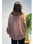 Manşeti ve Beli Bağcık Detay Sweat Tunik 3066 Vizon 5