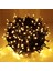 10 Metre 100 LED Boncuk Lamba – Gün Işığı | Siyah Kablo 1