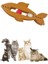 Mytechcat® Kediler Için Ahşap 2 Toplu Eğimli Sevimli Balık Şeklinde Eğitim Amaçlı Oyuncak 5