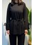 Manşeti ve Beli Bağcık Detay Sweat Tunik 3066 Siyah 3