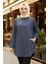Manşeti ve Beli Bağcık Detay Sweat Tunik 3066 Antrasit 1