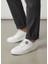 M21042 Lastik Bağcıklı Erkek Beyaz Konfor Şık Spor Ayakkabı 6