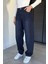 Kadın Yüksek Bel Kemer Detaylı Bol Kesim Jean Kot Pantolon P-00019660 1