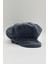 Siyah Bayan Şapka Kadın Kasket Yün Flat Cap 5