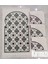 Islami Yıldızlı Çokgen Süsleme Motif Akrilik Polyester Kadife Desenli Namazlık Seccade (110X70)CM 700 gr 1