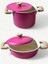 8 Parça Pembe Emaye Tencere Tava Seti-Evcilik Mutfak Tencere Tam Takım Oyuncak Seti Paslanmaz 5