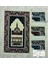Islami Kubbe Motif Akrilik Polyester Kadife Desenli Namazlık Seccade (110X70)CM 700 gr 1