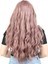 Perçemli Uzun Su Dalgası Fiber Sentetik Peruk/ Gül Kurusu 4