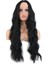 Uzun Su Dalgası Fiber Sentetik Peruk / Siyah 2