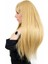 Fiber Sentetik Uzun Düz Kahküllü Peruk / Sarı 4