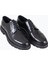 Erkek Klasik Ayakkabı Bağcıklı Eva Yüksek Rahat Taban Hakiki Deri Siyah Açma 2