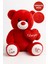 47 cm Kırmızı Peluş Ayıcık I Love You Kalpli Hediye Oyuncak Kırmızı 2