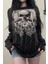 Siyah Tribal Skulls Gotik Y2K Unisex Sweatshirt 1