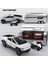 Oyuncak Die Cast Sesli Işıklı Çek Bırak Model Pickup Metal Kasa Tesla Cybertruck Kapıları Açılan Karavan ve Atv'li 5
