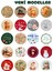 20 Adet 4 cm Yılbaşı Temalı Yapışkanlı Sticker Hediye Paketi Etiketi 1