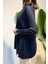 Aksesuar Detaylı Fitilli Triko Tunik 35041 Lacivert 3