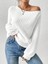 Kadın Uzun Kollu Tek Omuzu Açık Detaylı Triko Bluz 4