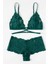 Kadın Yeşil Özel Şık Sütyen Külot Takımı 2