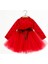 Linda Kız Bebek Prenses Kabarık Tütü Elbise Uzun Kol Puantiyeli Esnek Likralı Kırmızı Tüllü Yılbaşı Hediyesi 5