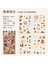 E1-4 Sayfa Kahve Temali Pet Sticker - Numara : 2 4